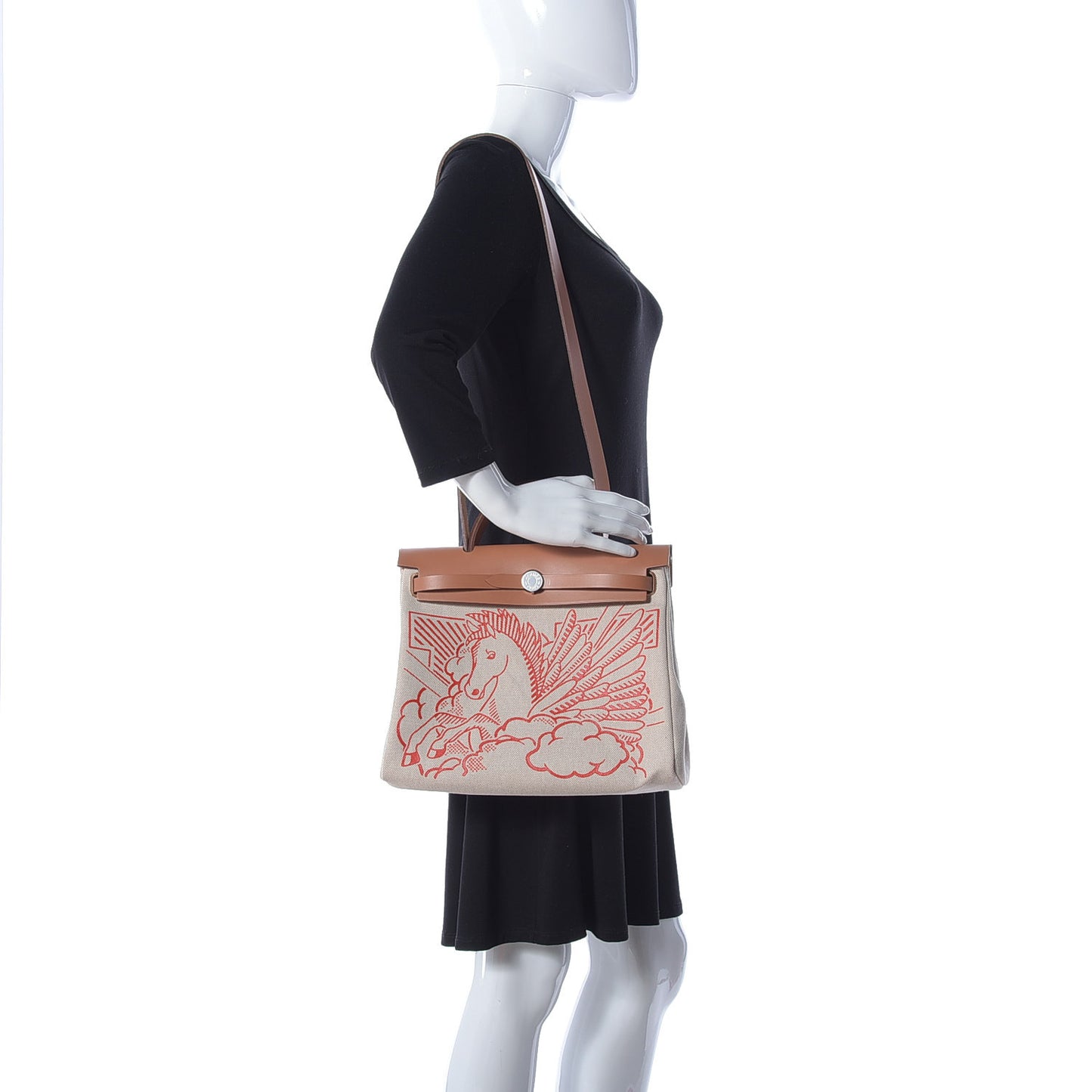 Vache Hunter Toile Pegase Pop Herbag Zip Retourne 31 PM Capucine Ecru