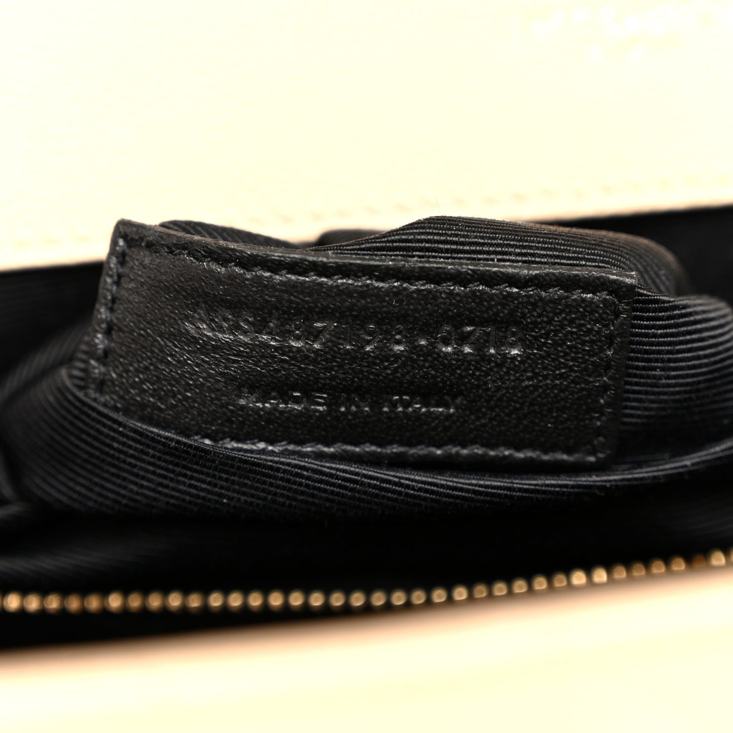 Grain De Poudre Matelasse Chevron Large Monogram Satchel Nude Powder