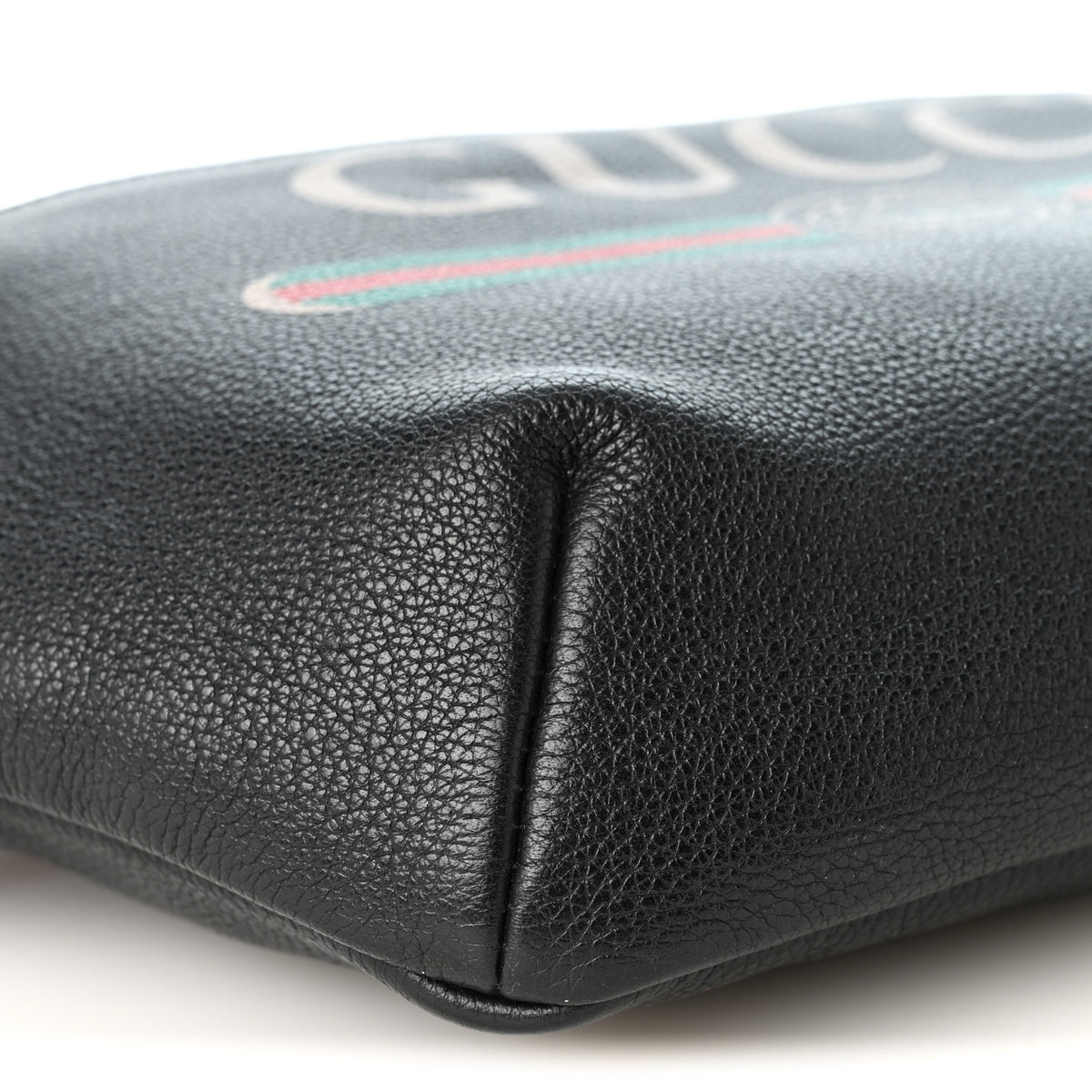 Grained Calfskin Logo Belt Bag Black