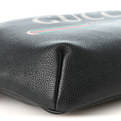 Gucci Grained Calfskin Logo Belt Bag Black 9 of 11
