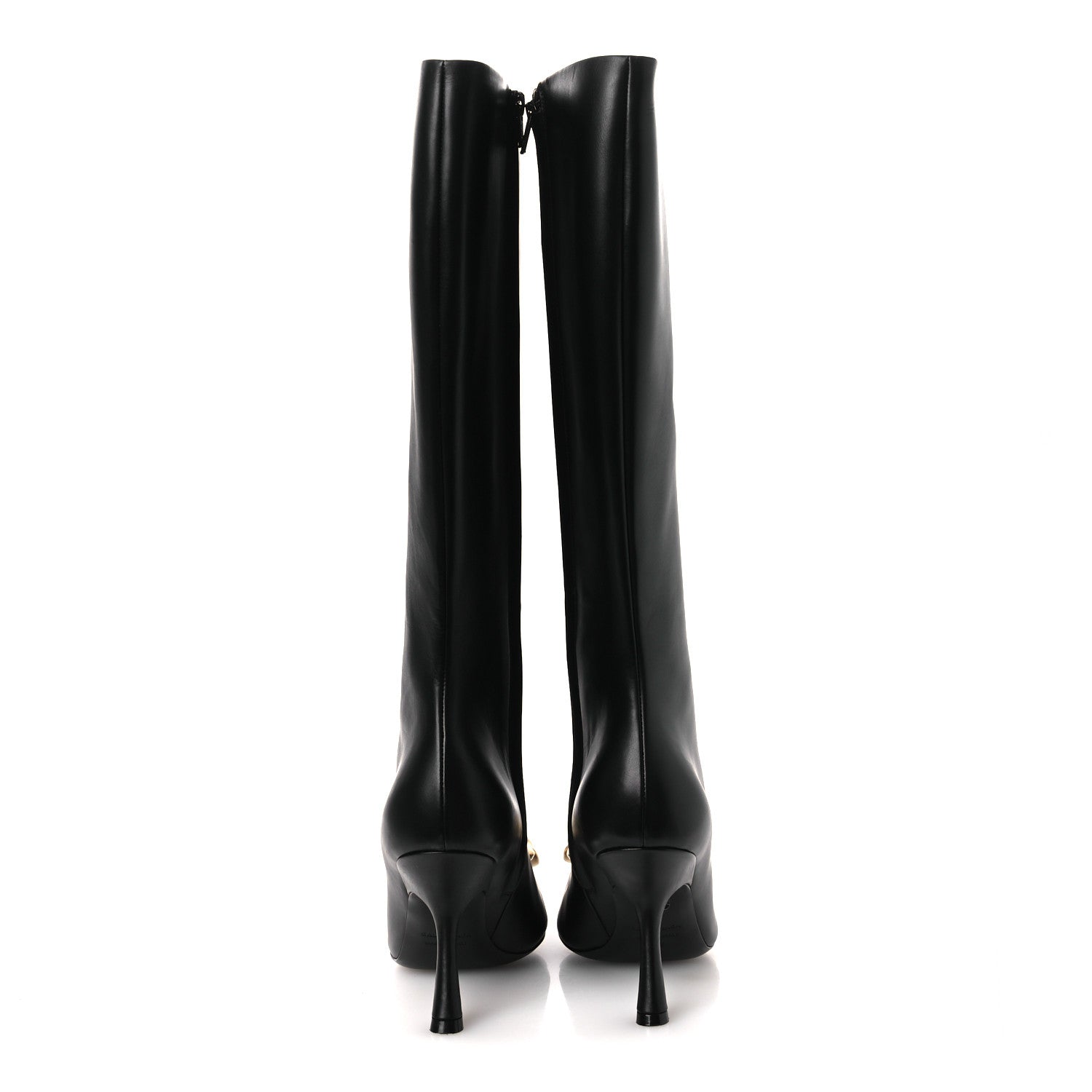 Balenciaga Shiny Calfskin BB Knife Booties 38 Black Gold 6 of 13