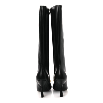 Balenciaga Shiny Calfskin BB Knife Booties 38 Black Gold 6 of 13