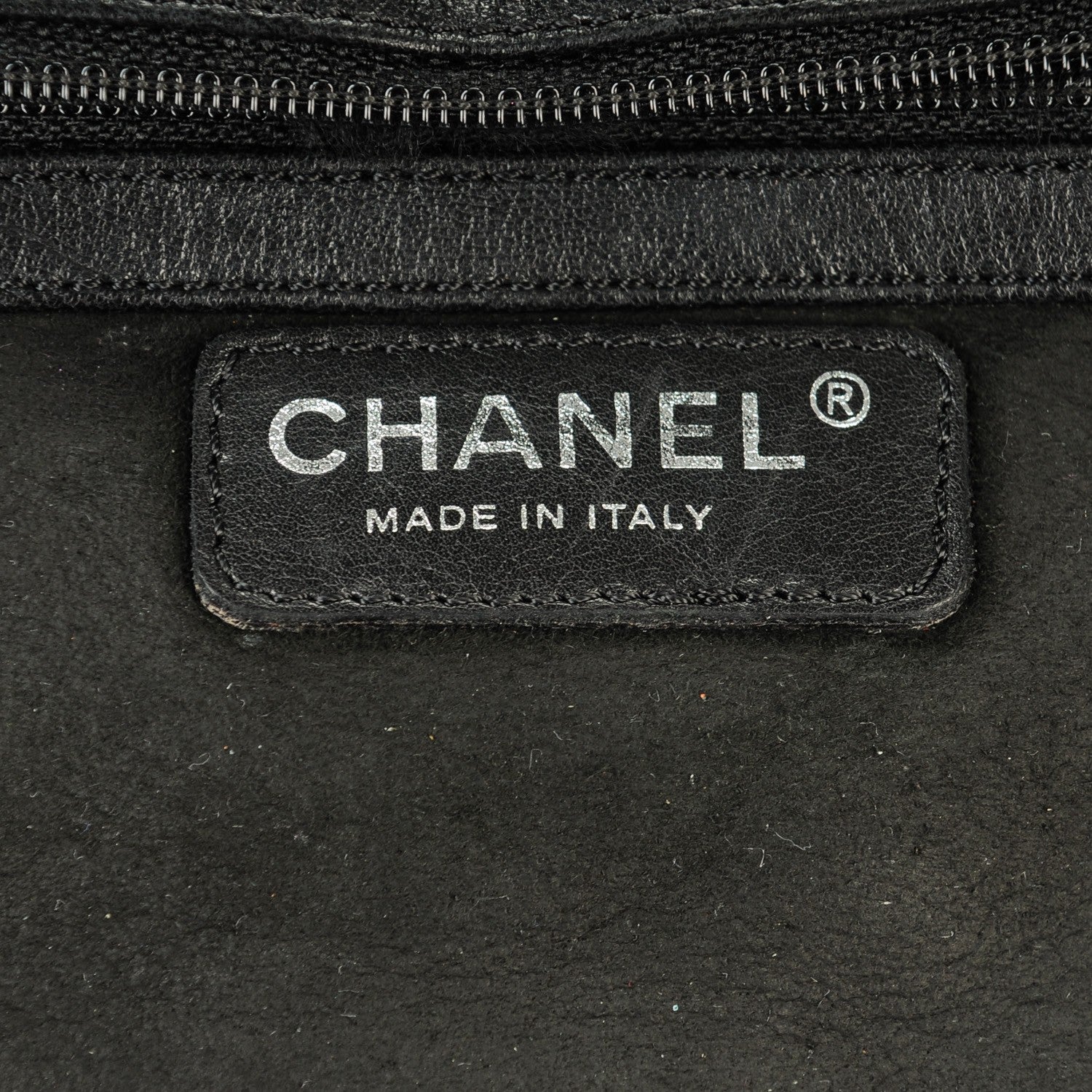 Chanel Suede Sherpa Shoulder Bag with Cosmetic Pouch Black 7 of 8