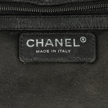 Chanel Suede Sherpa Shoulder Bag with Cosmetic Pouch Black 7 of 8