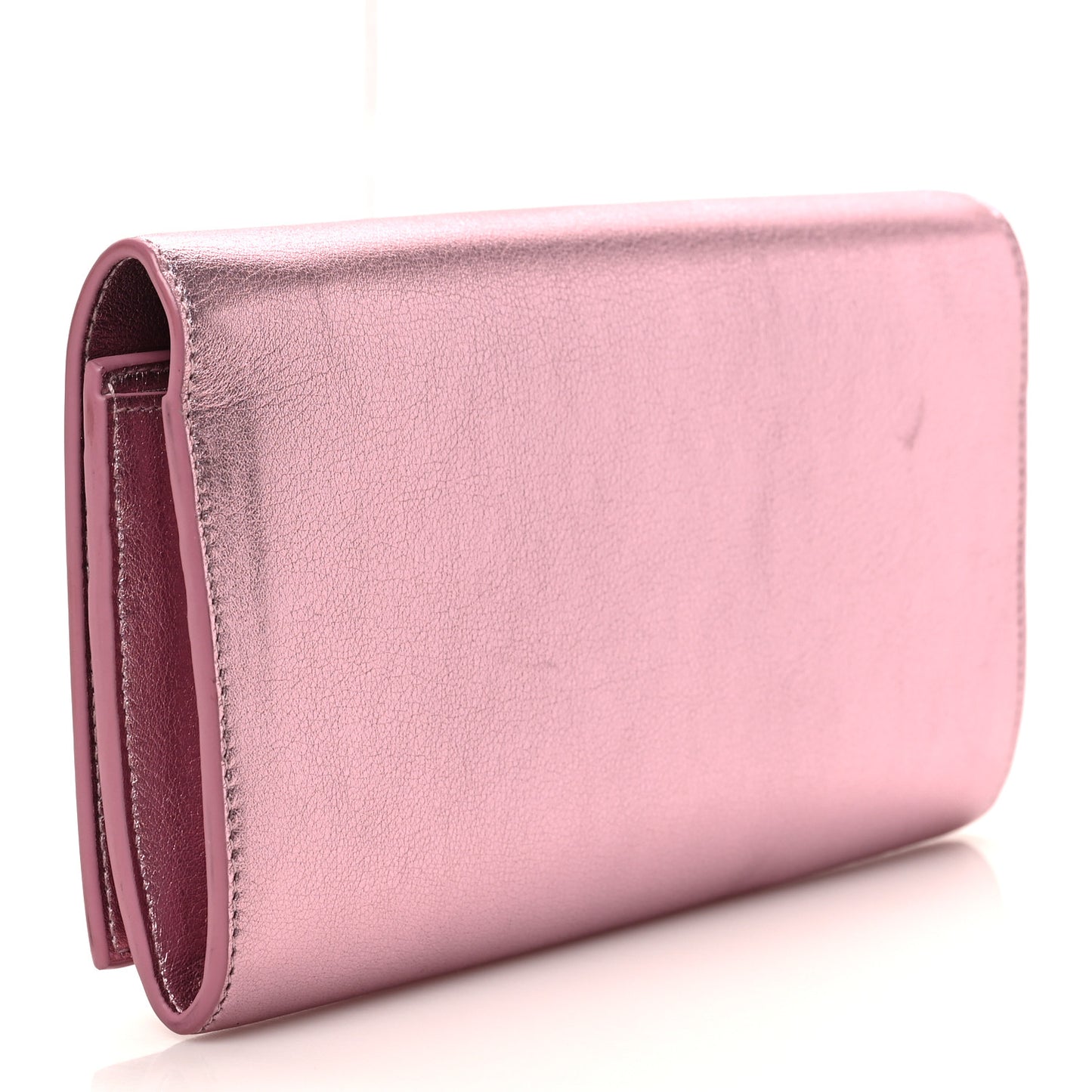 Metallic Calfskin Classic Monogram Cassandre Wallet New Azalea