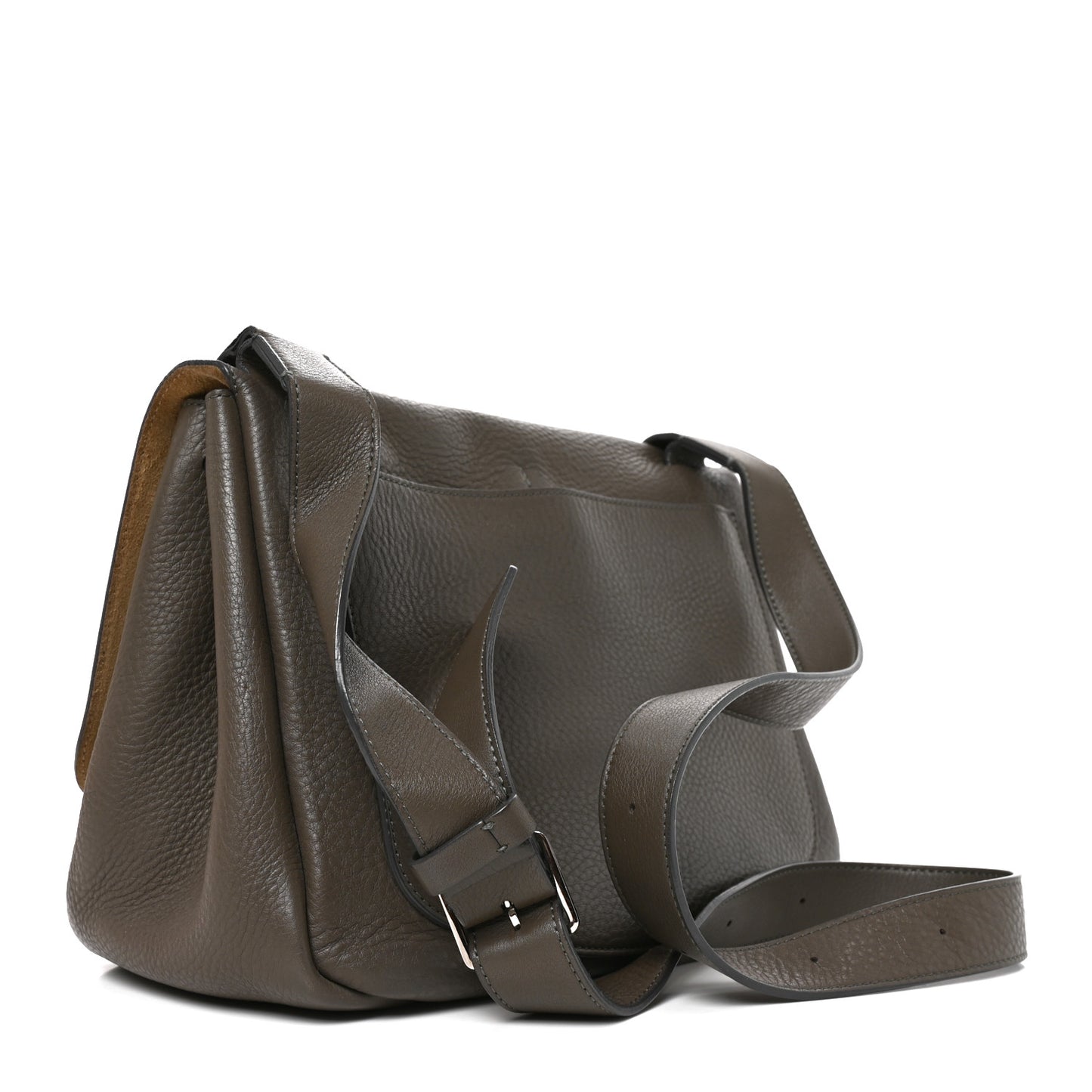 Calfskin Small Mail Bag Ash Grey