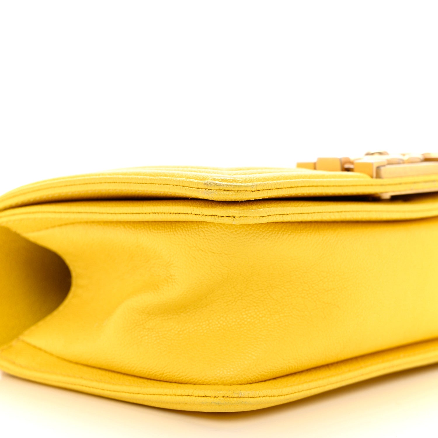 Chanel Caviar Quilted Small Boy Flap Yellow 9 of 11