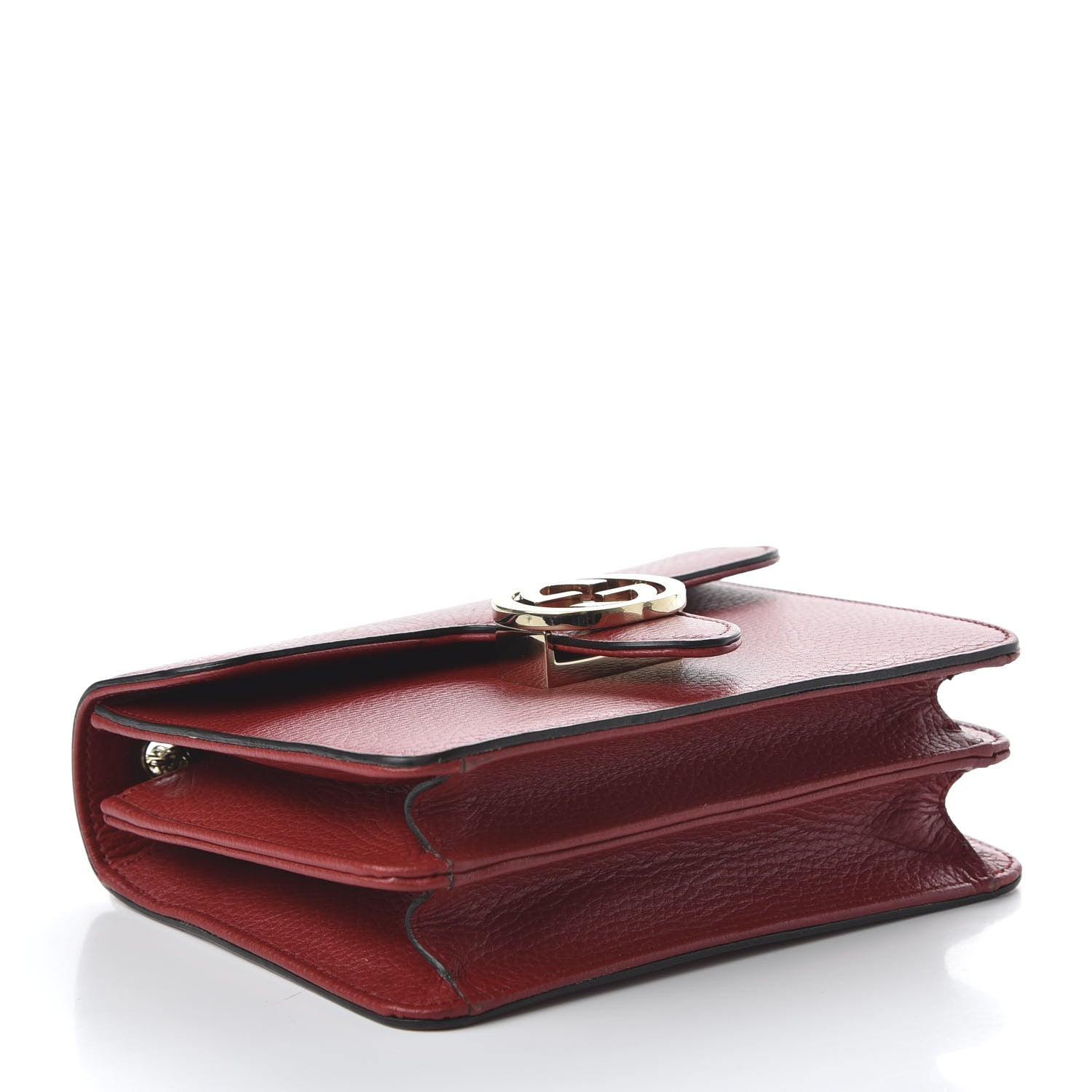 Gucci Dollar Calfskin Small Interlocking G Shoulder Bag Red 4 of 10