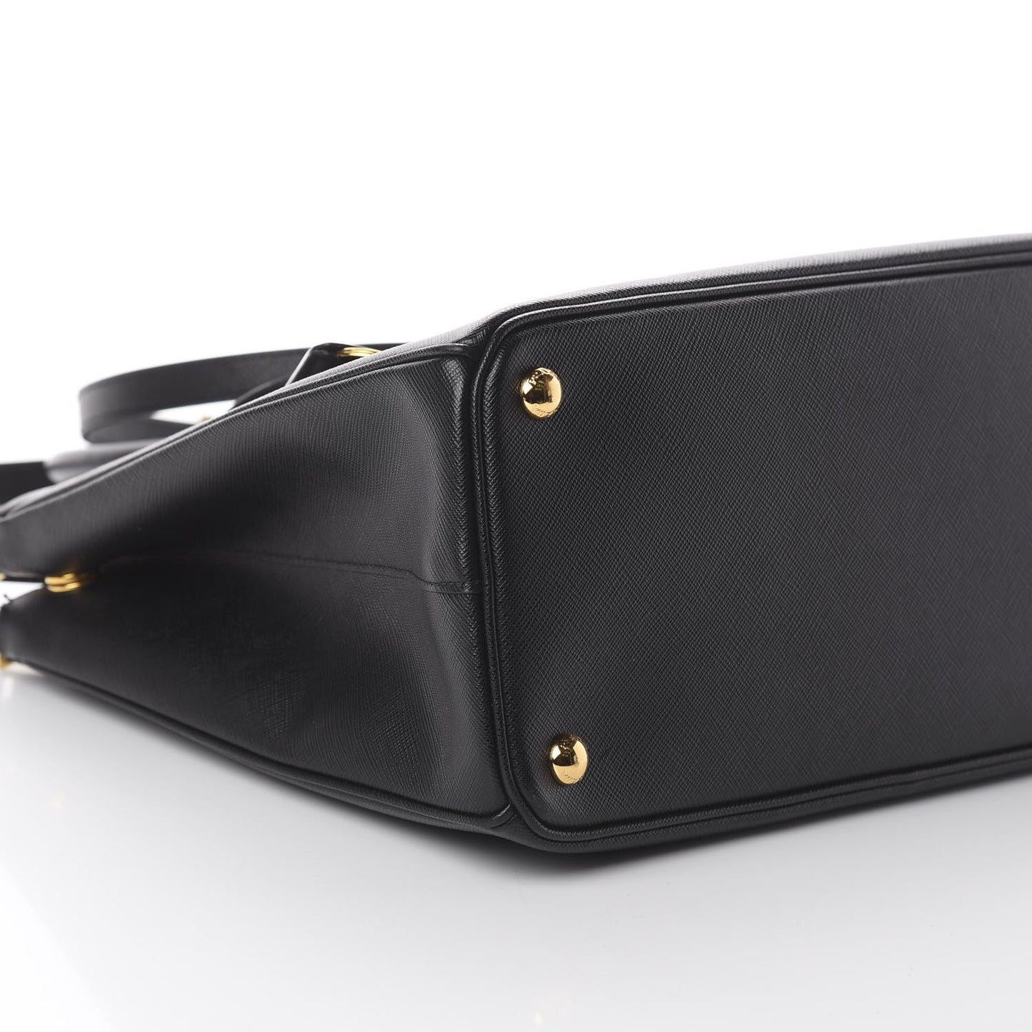 Saffiano Lux Large Galleria Double Zip Tote Black