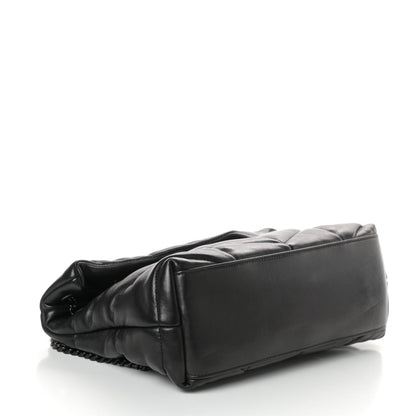 Saint Laurent Lambskin Quilted Small Loulou Puffer Monogram Chain Satchel Black 5 of 10