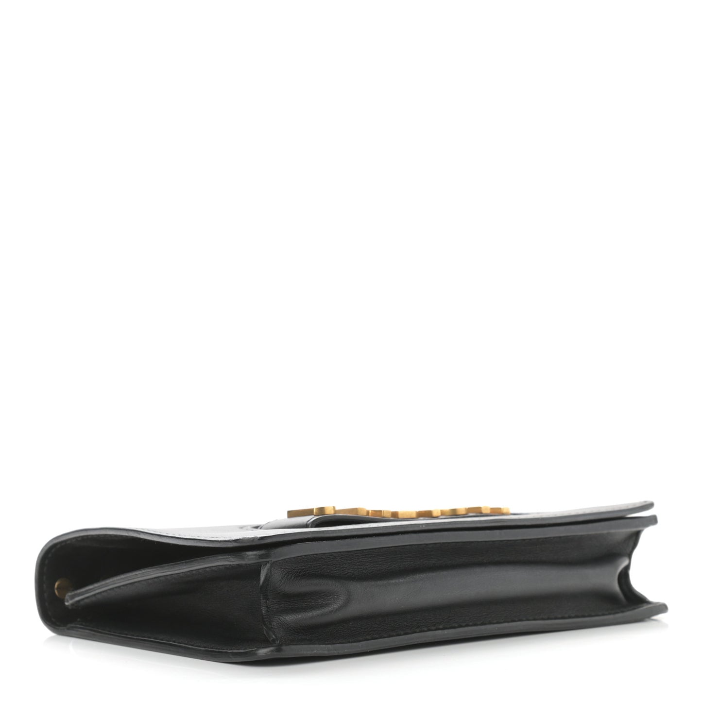 Calfskin J'Adior Chain Flap Bag Black