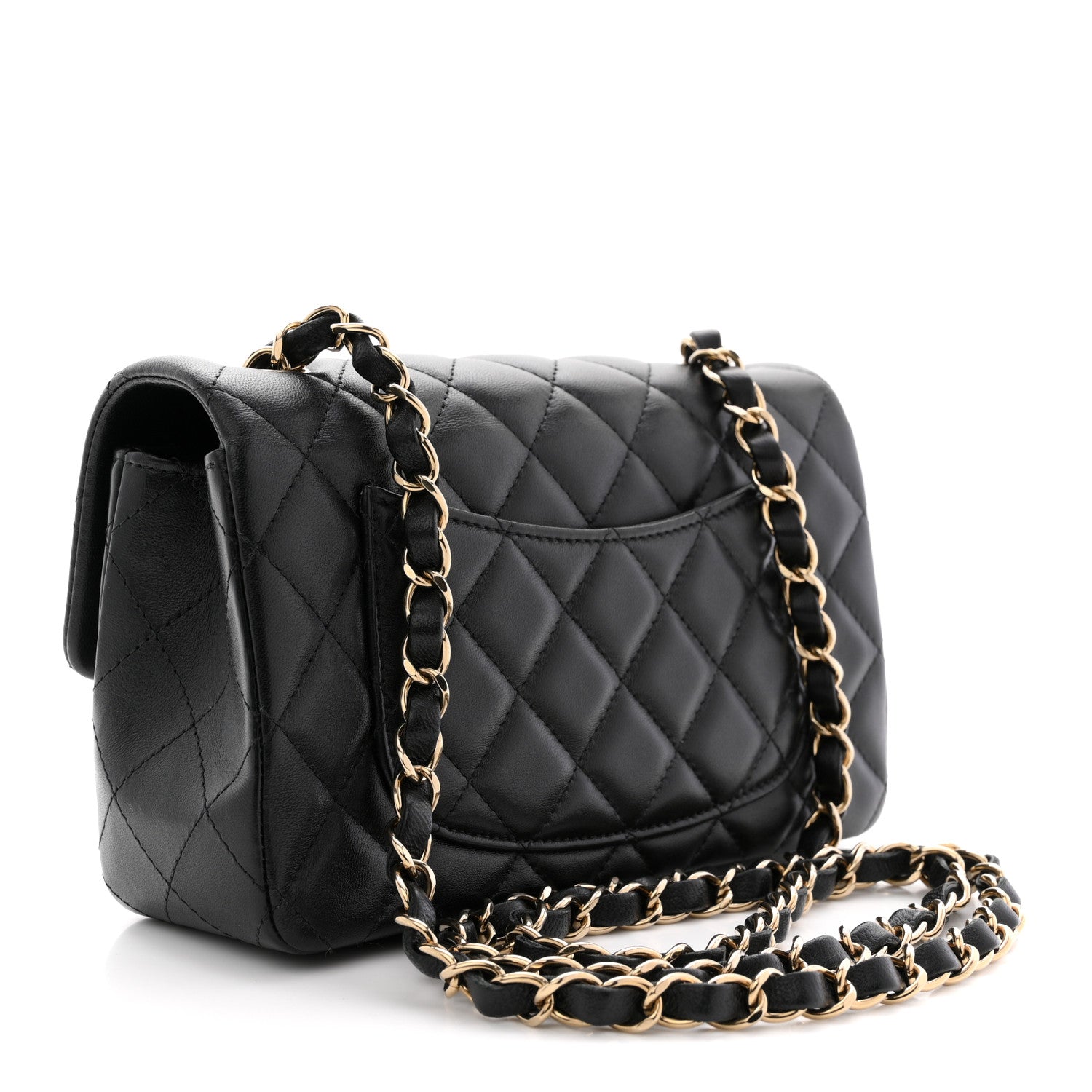 Chanel Lambskin Quilted Hollywood Charms Mini Rectangular Flap Black 3 of 11