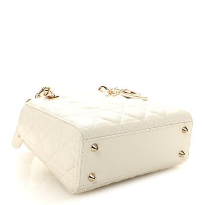 Christian Dior Lambskin Cannage Small My ABCDior Lady Dior White 4 of 9