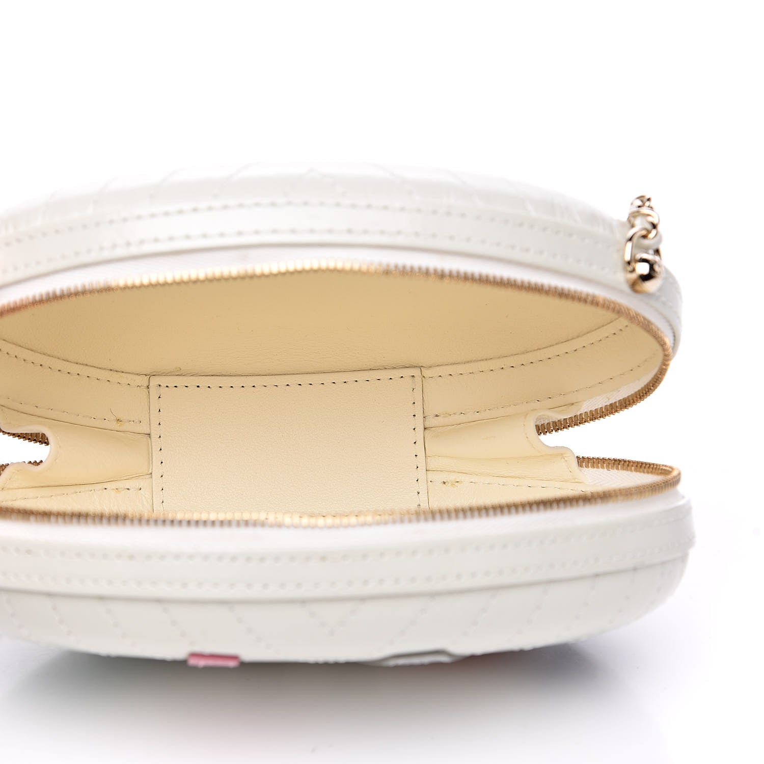 Chanel Embroidered Lambskin Chevron Quilted La Pausa Evening Bag White 5 of 11