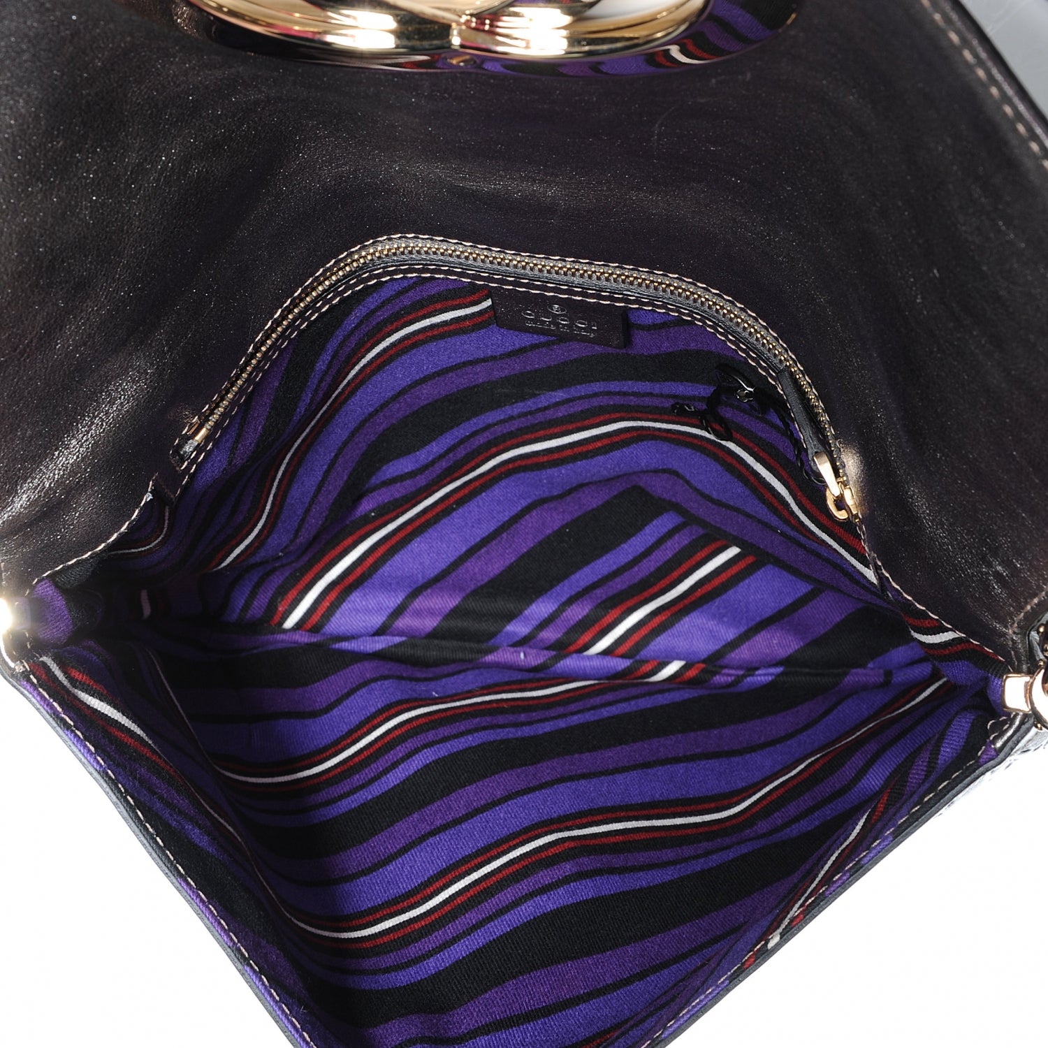 Gucci Guccissima Britt Tassel Shoulder Bag Gunmetal 5 of 7