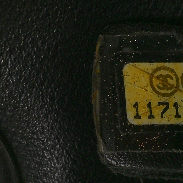 Coated Canvas Quilted Large Paris Biarritz Tote Black