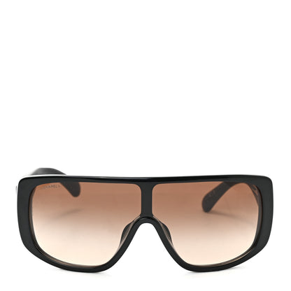 Chanel Acetate Shield Sunglasses 5495A Black 2 of 6