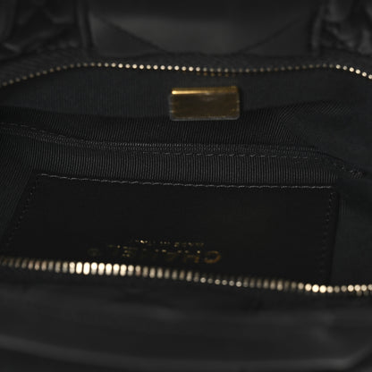 Chanel Velvet Effect Nylon Quilted Mini Bow Bag Black 5 of 10