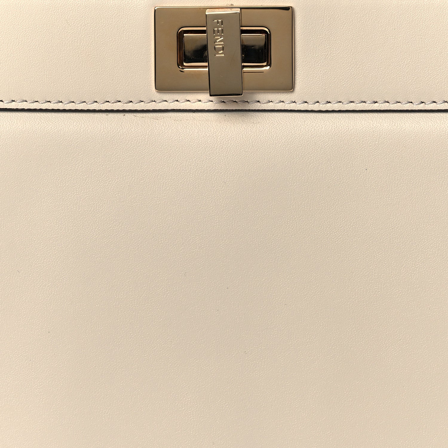 Fendi Vitello King Luxor Shiny Nappa Medium Peekaboo I SEE U East West Satchel White Light Rose 8 of 10