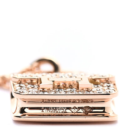 Hermes 18K Rose Gold Diamond Constance Amulettes Pendant Necklace 5 of 6