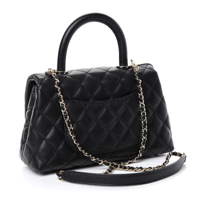 Chanel Caviar Quilted Mini Coco Handle Flap Black 3 of 10
