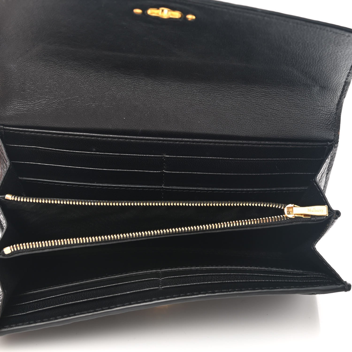Mulberry Grain Vegetable Tanned Calfskin Darley Wallet Black 5 of 7