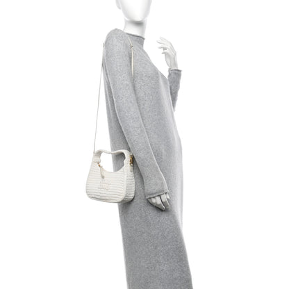 Miu Miu Crochet Mini Wander Hobo White 2 of 10