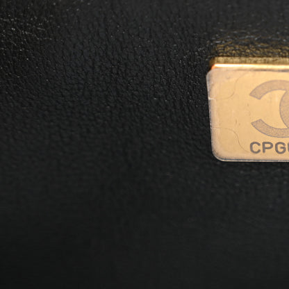 Chanel Lambskin Enamel Pearl Quilted Mini Charm Me Square Flap Black 7 of 10