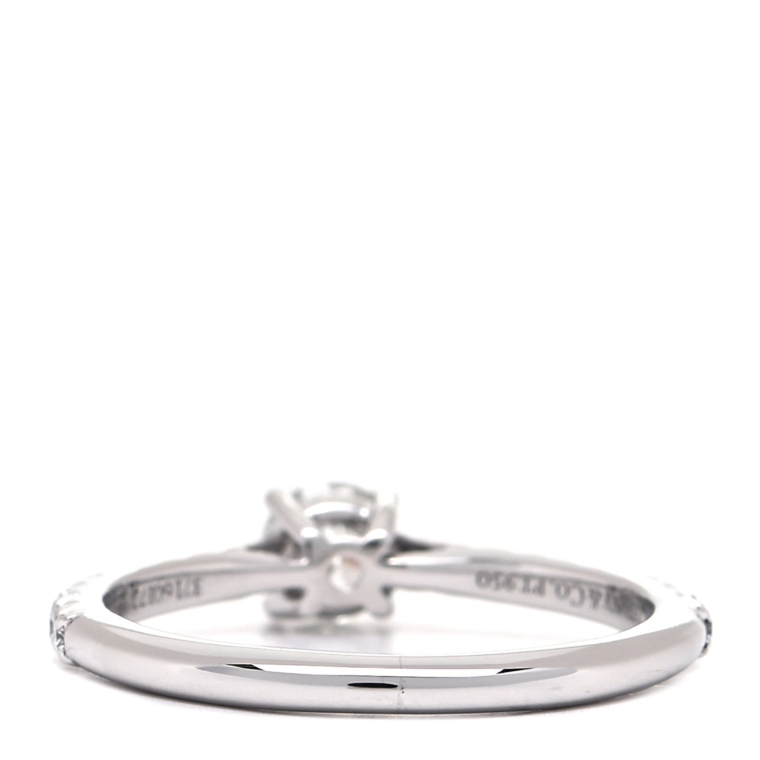 Tiffany Platinum Diamond .31ct Novo Engagement Ring 50 5.5 3 of 7