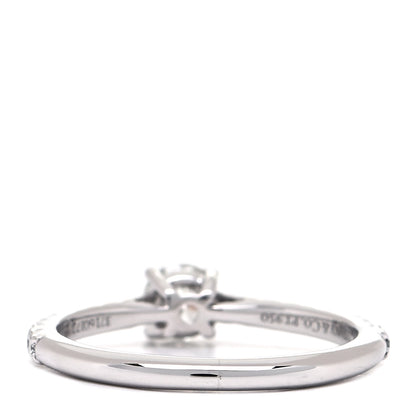 Tiffany Platinum Diamond .31ct Novo Engagement Ring 50 5.5 3 of 7