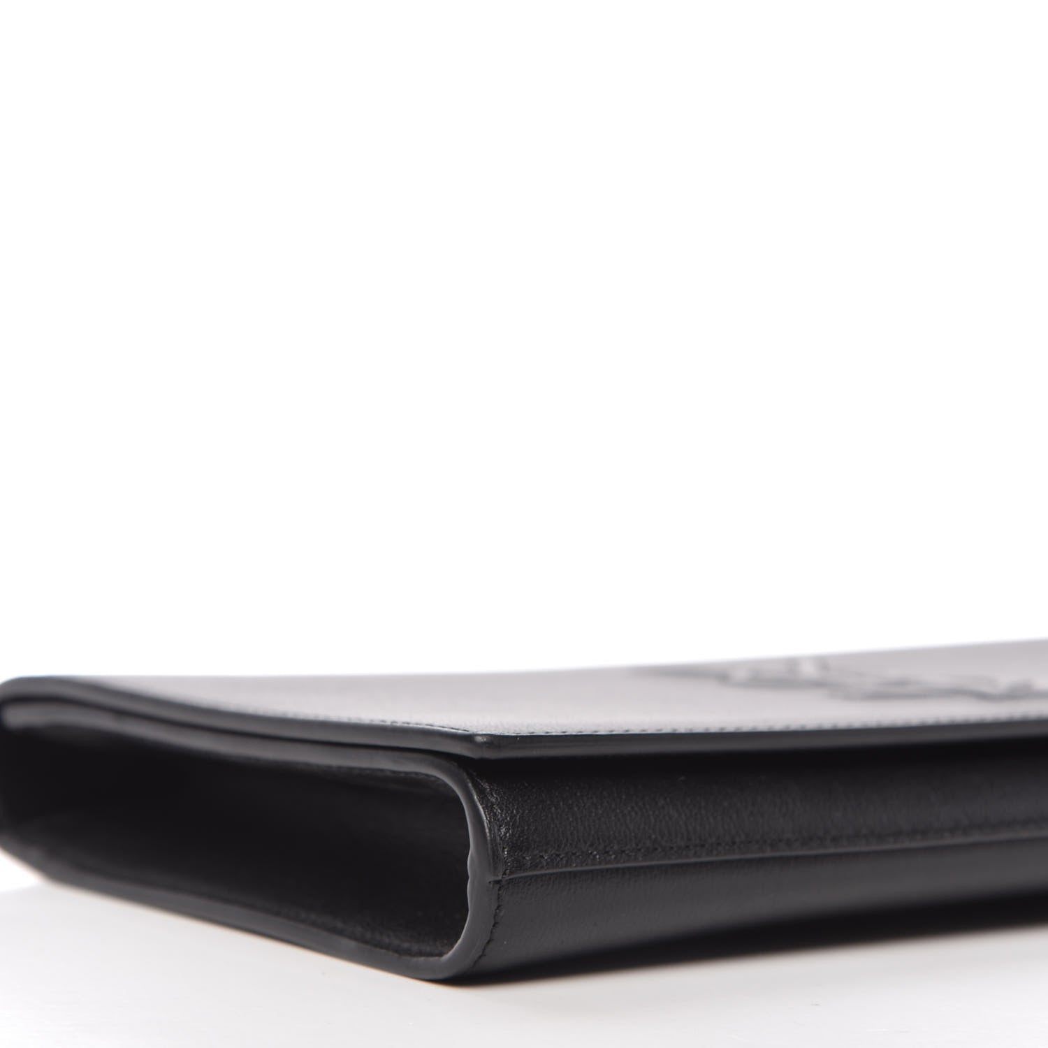 Saint Laurent Calfskin Monogram Large Belle De Jour Clutch Black 6 of 10