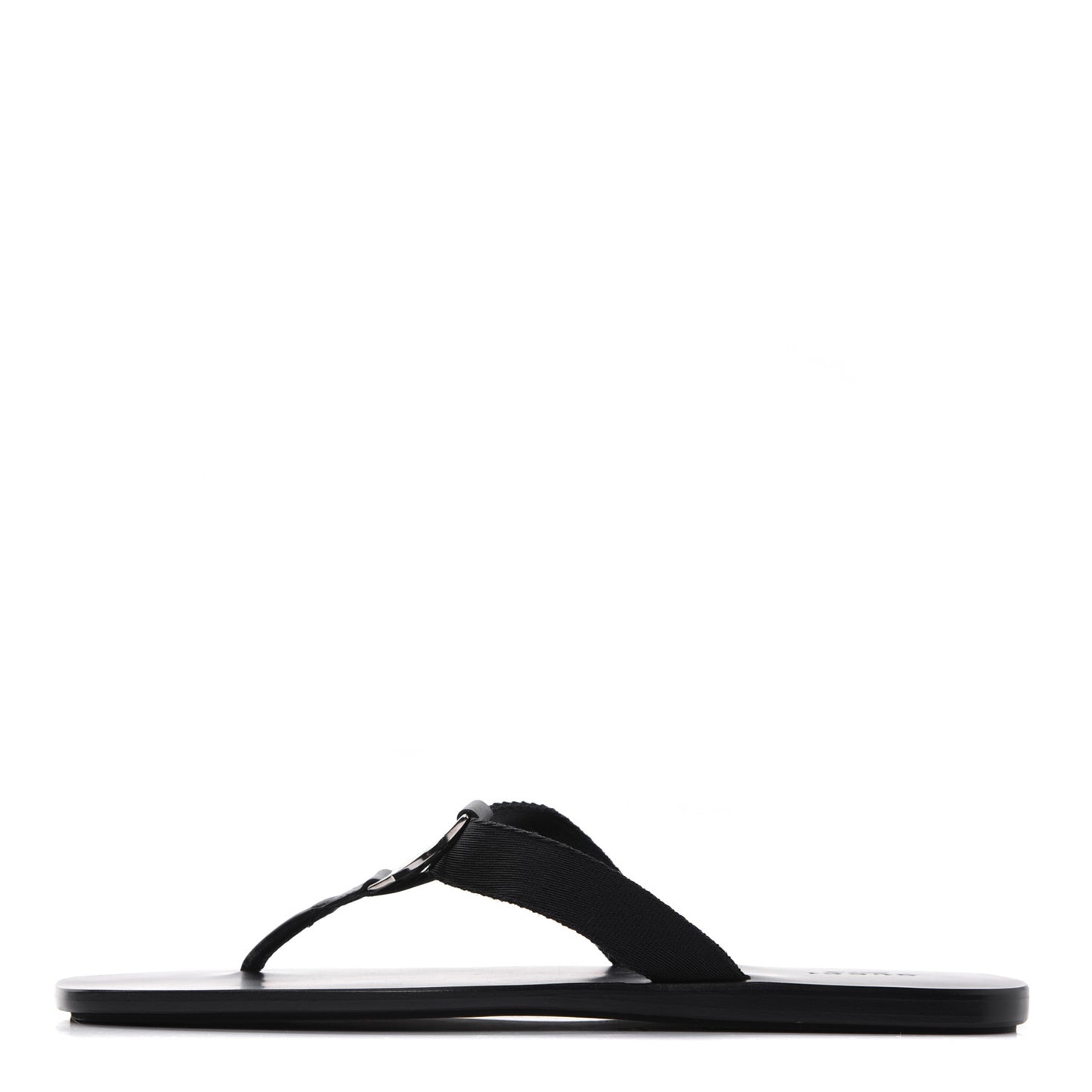 Patent Calfskin Cardinal Thong Sandals 9.5 Black