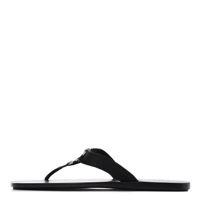 Gucci Patent Calfskin Cardinal Thong Sandals 9.5 Black 1 of 8