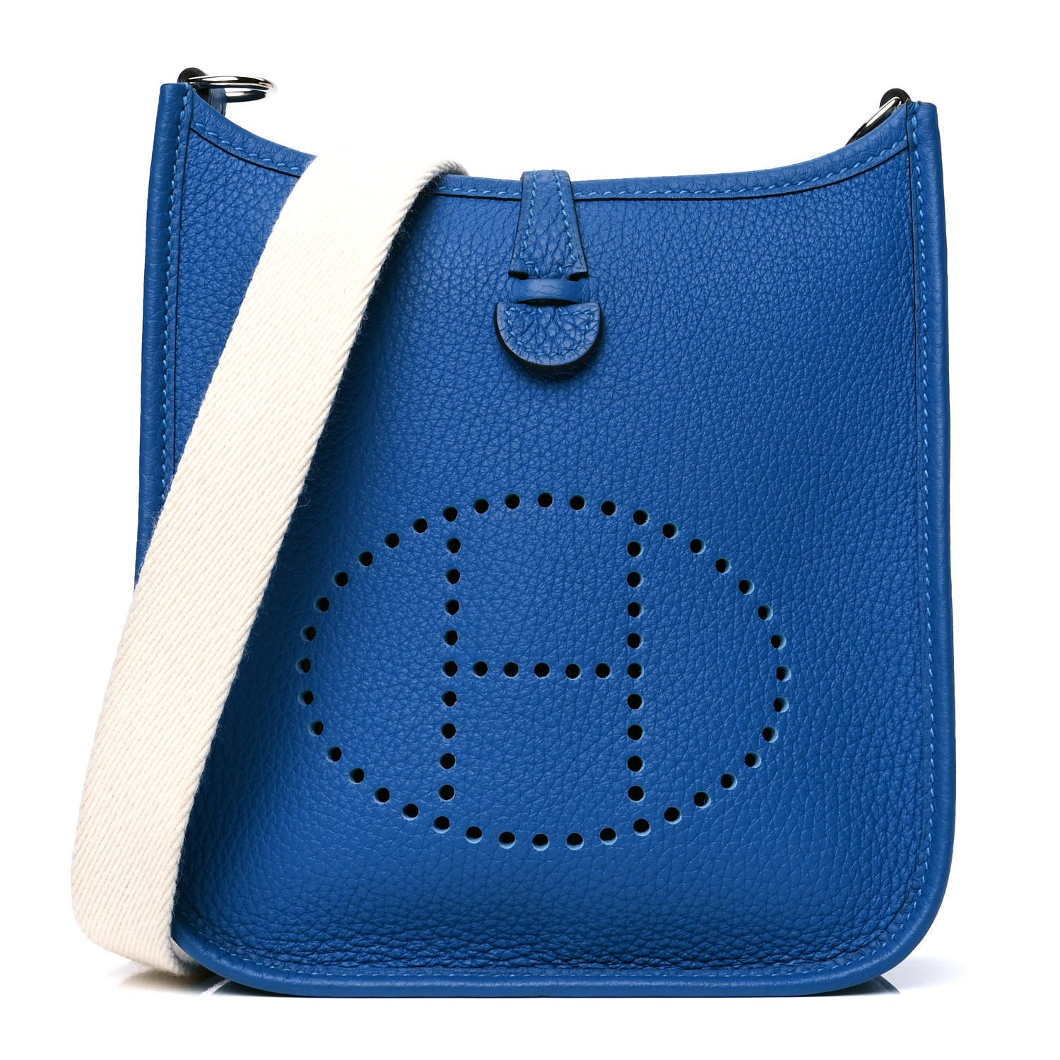 Hermes Taurillon Clemence Amazone Evelyne TPM Mykonos Blanc 1 of 4