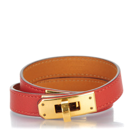 Hermes Swift Kelly Double Tour Bracelet S Brique 1 of 6