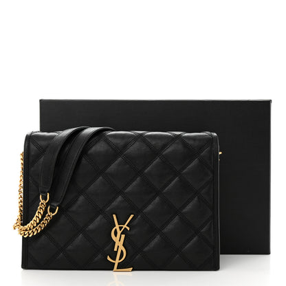Saint Laurent Lambskin Quilted Mini Becky Chain Bag Black 13 of 13