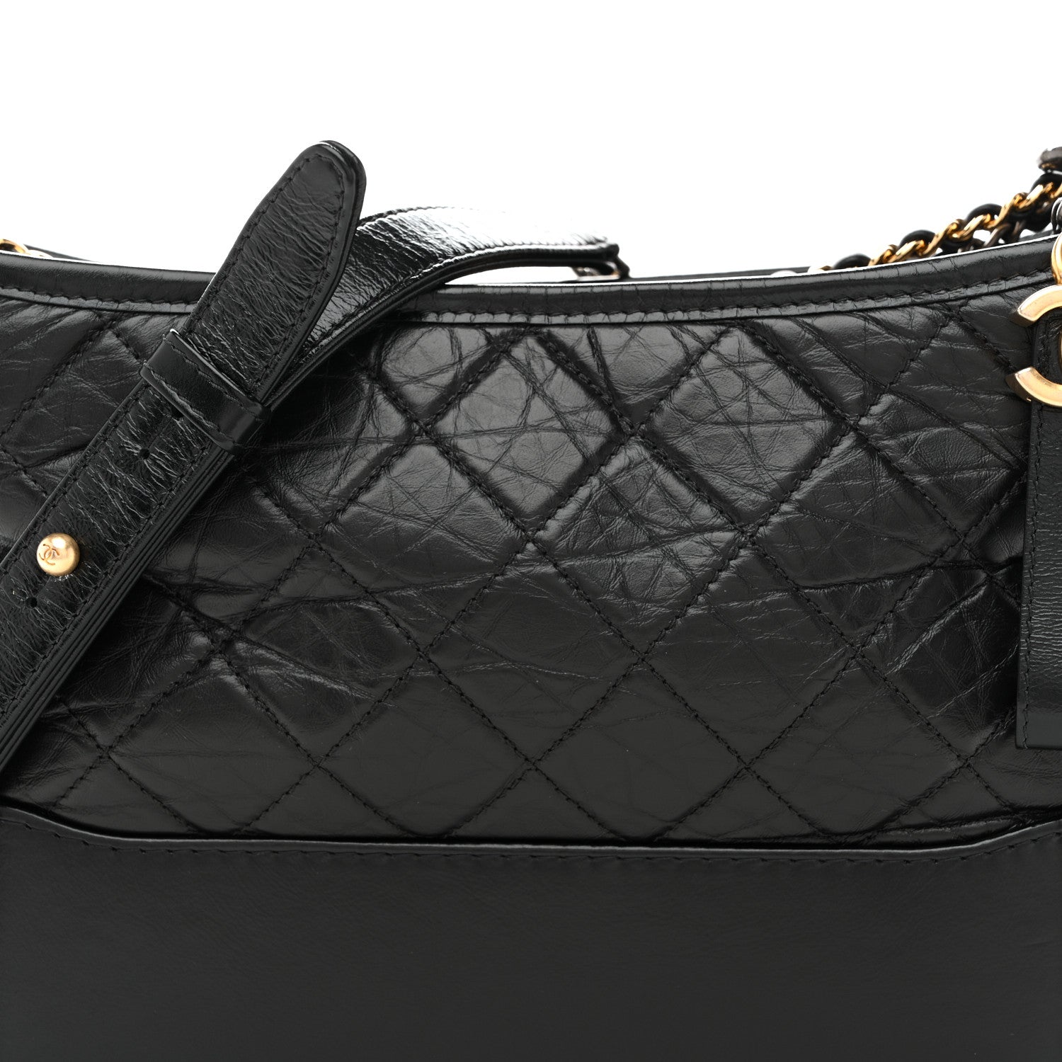 Chanel Aged Calfskin Quilted New Medium Gabrielle Hobo Black 8 of 10