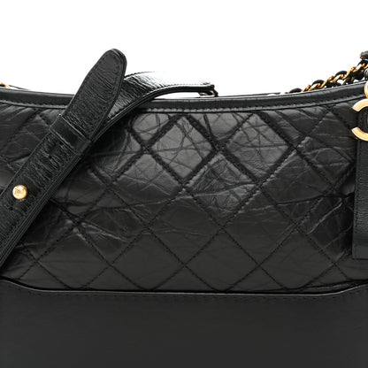 Chanel Aged Calfskin Quilted New Medium Gabrielle Hobo Black 8 of 10
