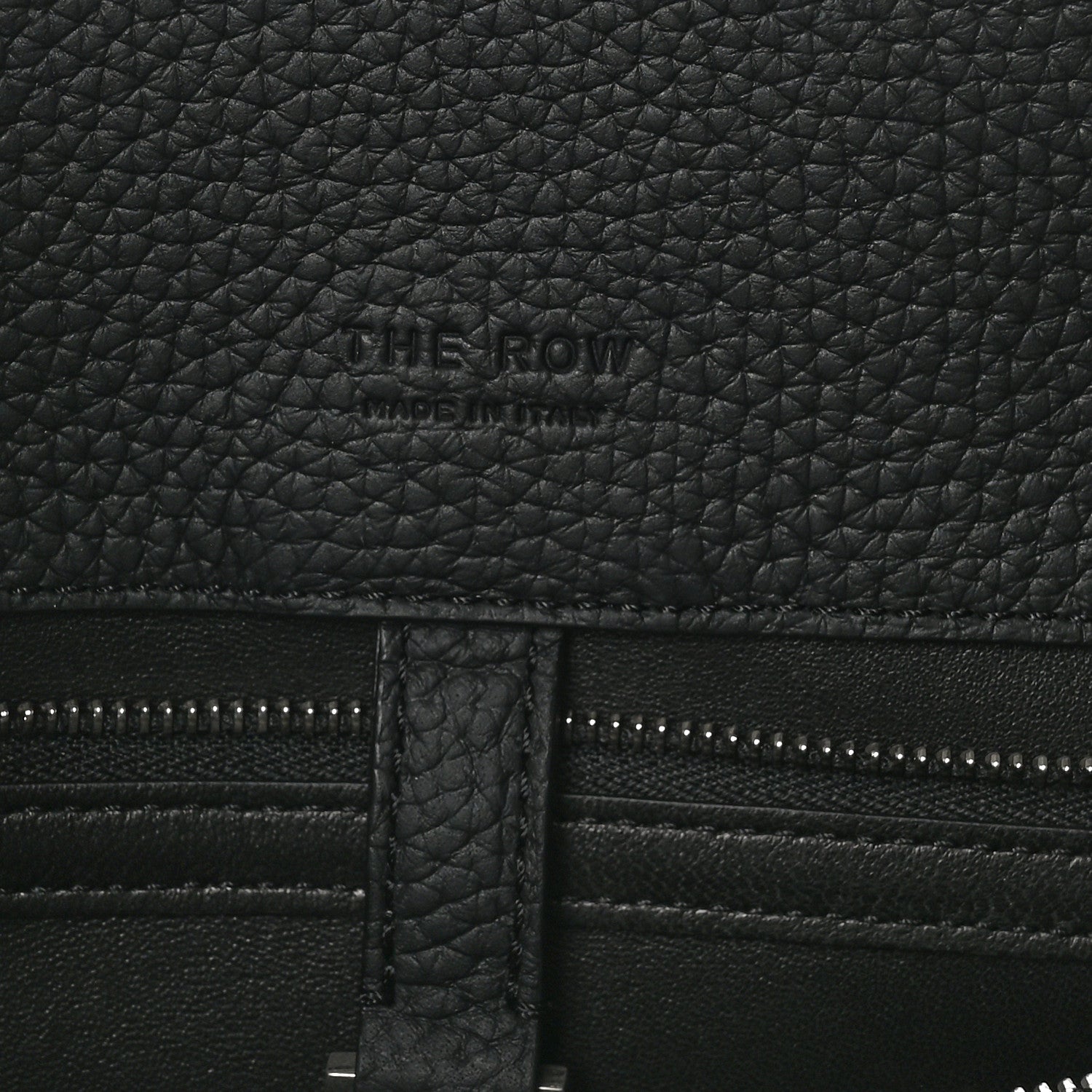 The Row Matte Grained Calfskin Margaux Shoulder 12 Black 6 of 9