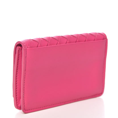 Bottega Veneta Nappa Intrecciato Card Holder Rosa Shock 3 of 7