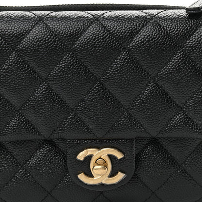 Chanel Shiny Caviar Pick Me Up Flap Belt Bag Black 9 of 12