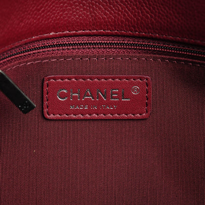 Chanel Caviar Quilted City Shopping Tote Burgundy 6 of 7