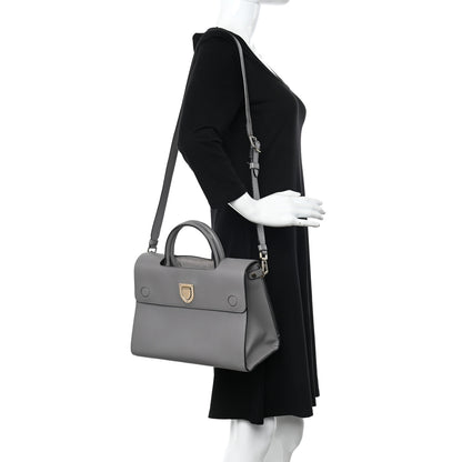 Christian Dior Bullcalf Medium Diorever Flap Meteorite Grey 2 of 13