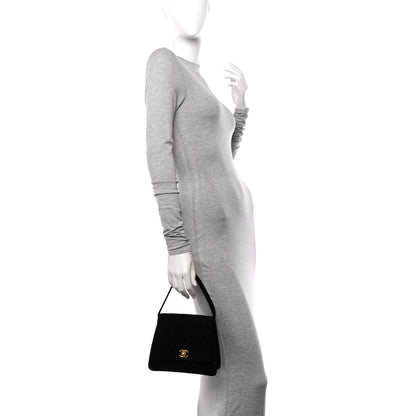 Chanel Suede Quilted Shoulder Bag Black 2 of 12