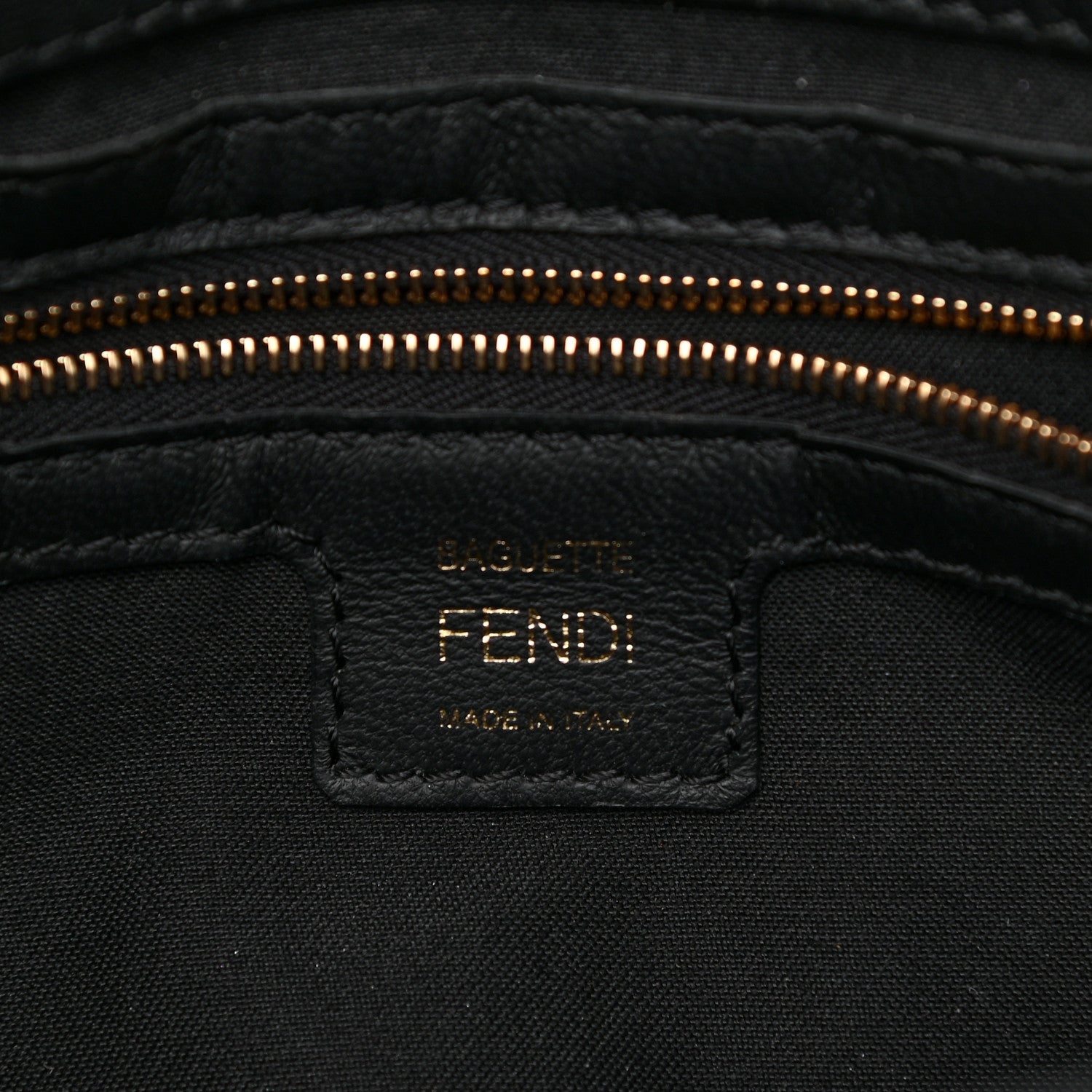 Fendi Nappa FF 1974 Embossed Baguette Black 7 of 11