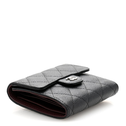 Chanel Caviar Quilted Compact Flap Wallet Black 4 of 11