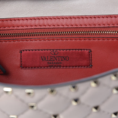 Valentino Garavani Lambskin Rockstud Spike Wallet on Chain Poudre 6 of 9
