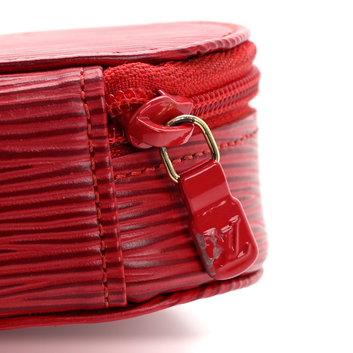 Epi Ecrin Bijoux 8cm Jewelry Box Case Castillan Red
