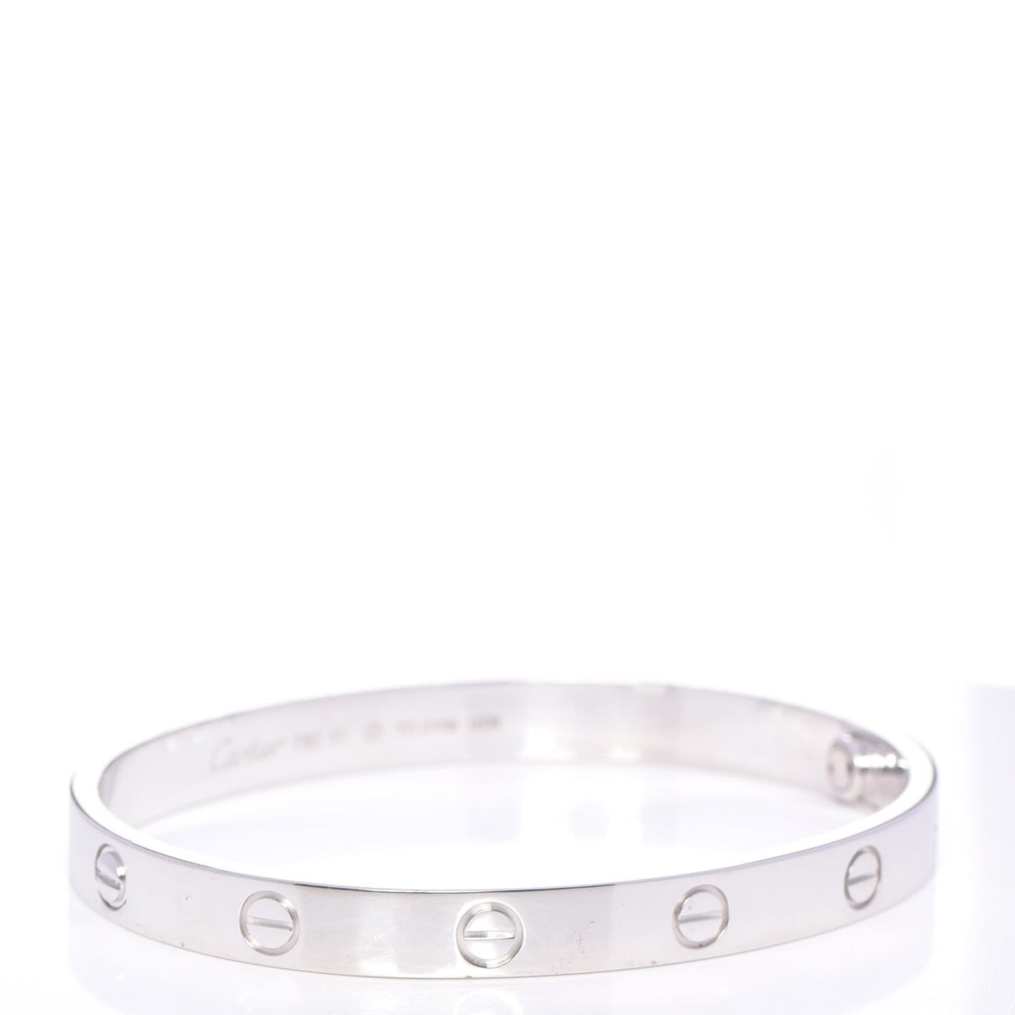 18K White Gold LOVE Bracelet 17