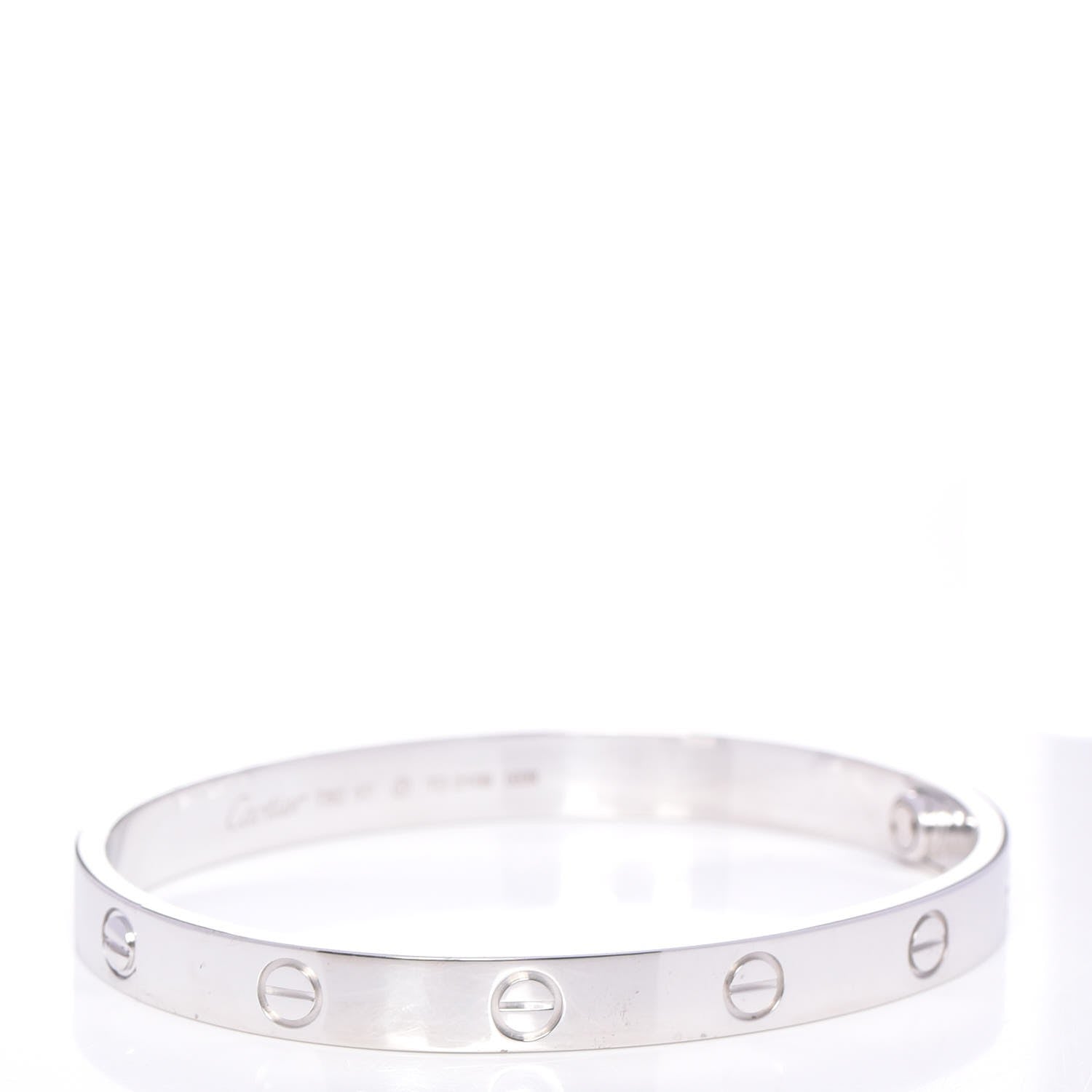 Cartier 18K White Gold LOVE Bracelet 17 3 of 5